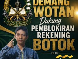 Rekening Botok Diblokir Bank Mandiri, Demang Wotan: Jika Sesuai Hukum, Jangan Dipersoalkan